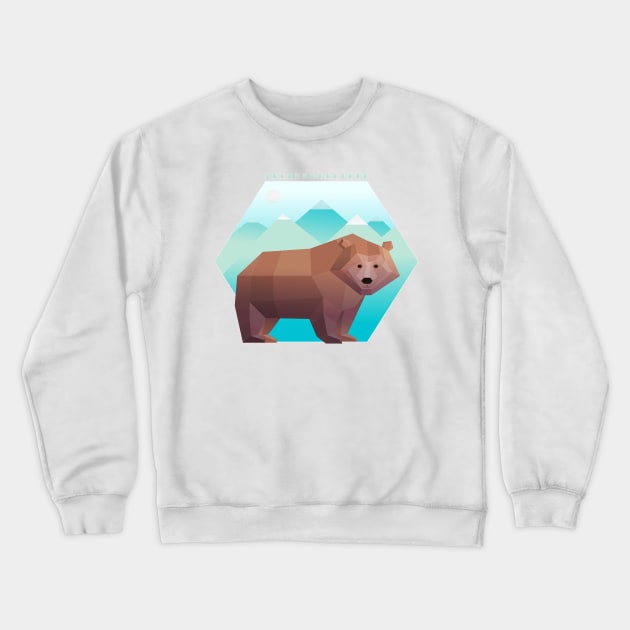 Polar Bear Crewneck Sweatshirt by Brainable ART